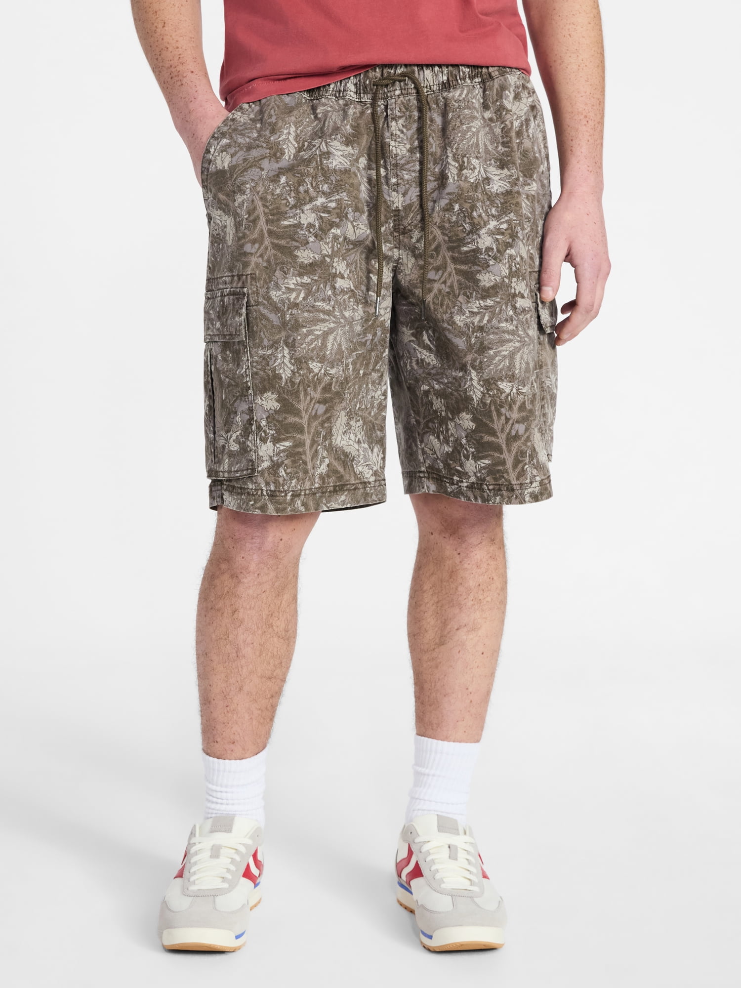 No Boundaries Twill Cargo Shorts, 10" Inseam, Men's XS-5XL