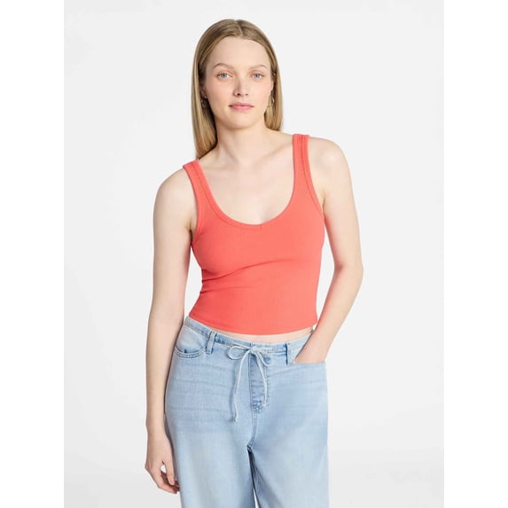 No Boundaries Cropped V-Neck Tank Top, Women’s XXS-XXL