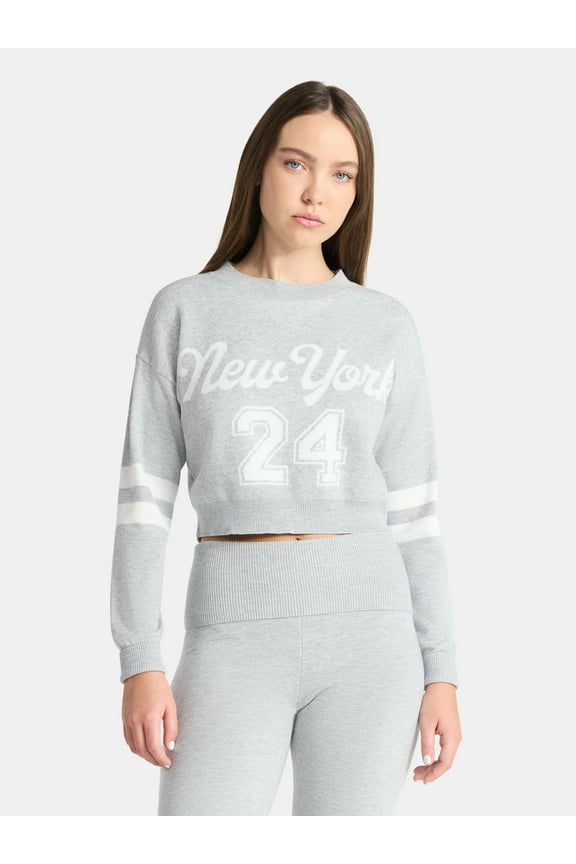 Varsity Crewneck Pullover, Women's