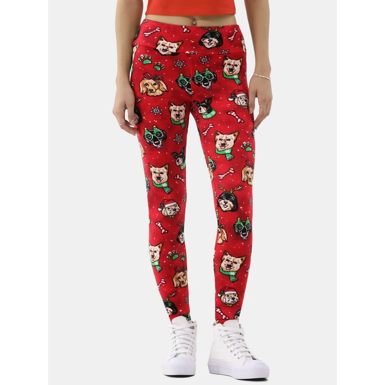 No Boundaries Holiday Velour Leggings Women s Walmart