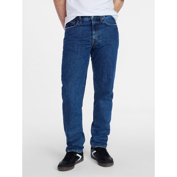 No Boundaries Men's Vintage Straight Fit Jeans, 100% Cotton, 14 oz Denim, Men's 28x30-40x32