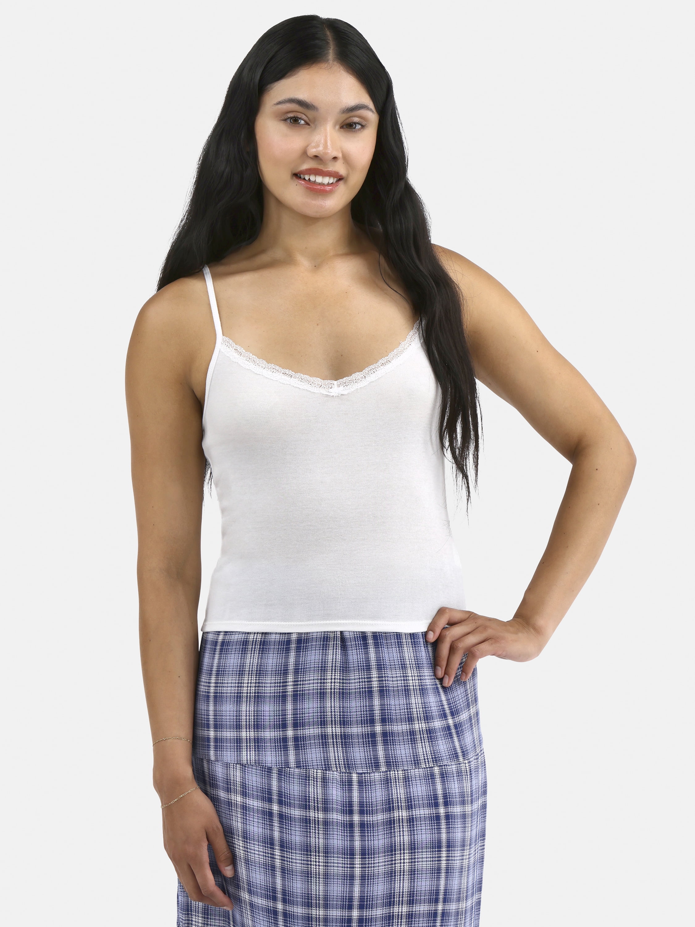 No Boundaries Vintage-Inspired Tank Top with Lace Trim, Women's