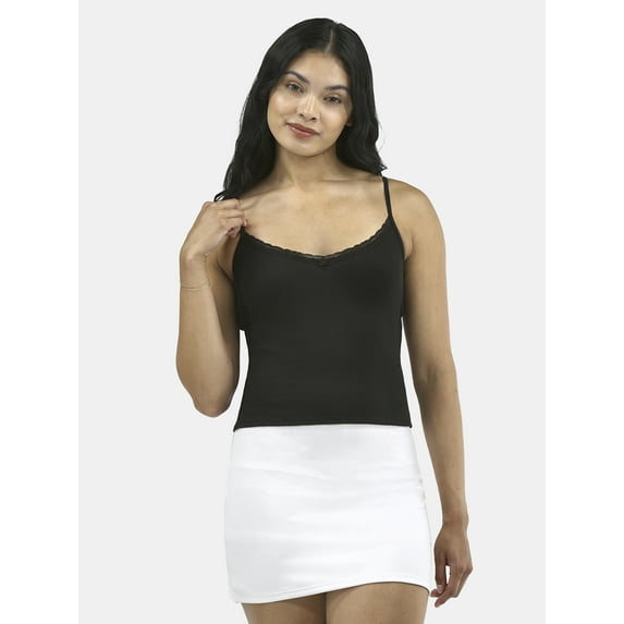 No Boundaries Vintage-Inspired Tank Top with Lace Trim, Women's