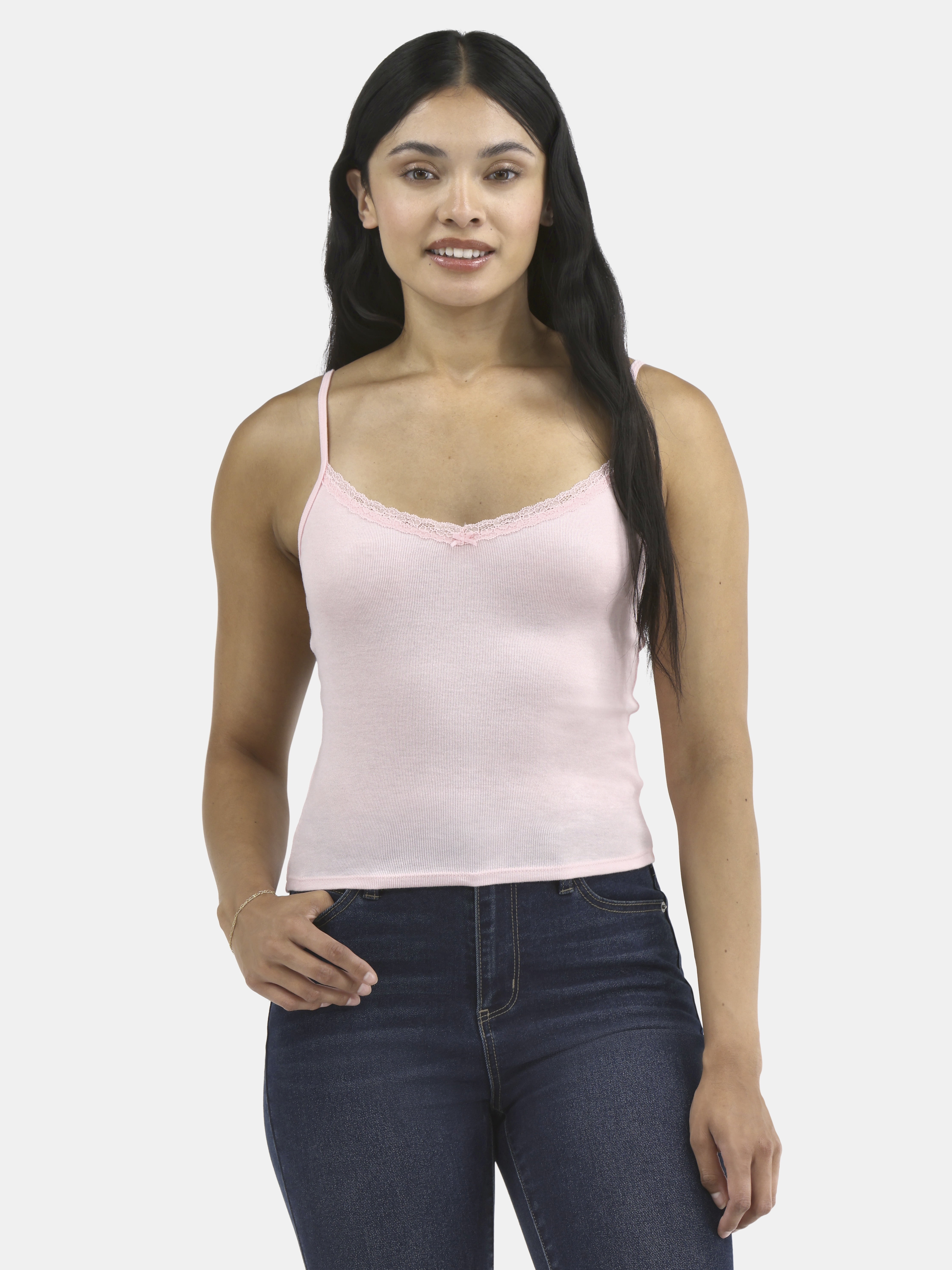 No Boundaries Vintage-Inspired Tank Top with Lace Trim, Women's