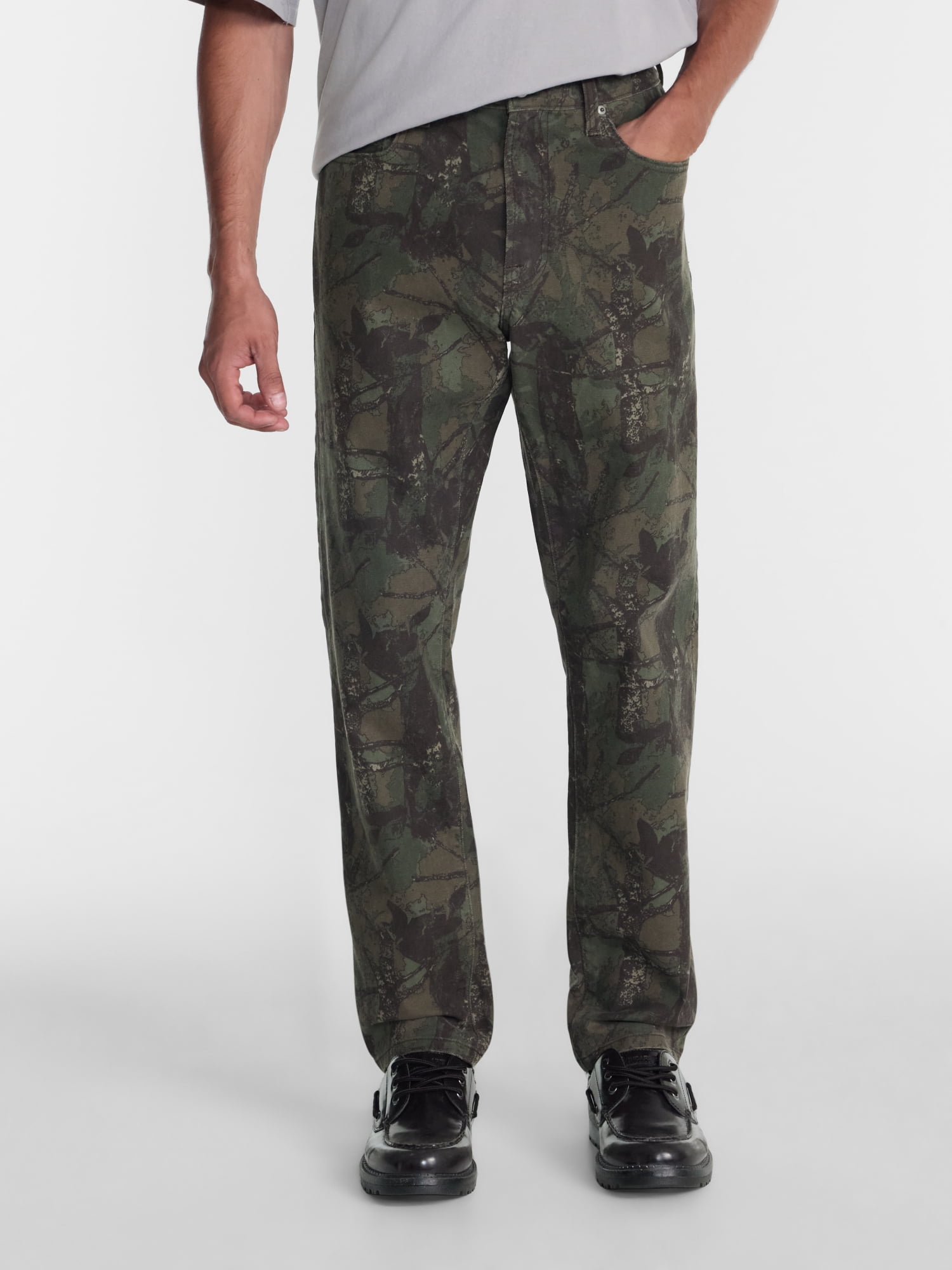 No Boundaries Vintage Straight Fit Jeans, Tree Camo, Men's 28x30-40x32