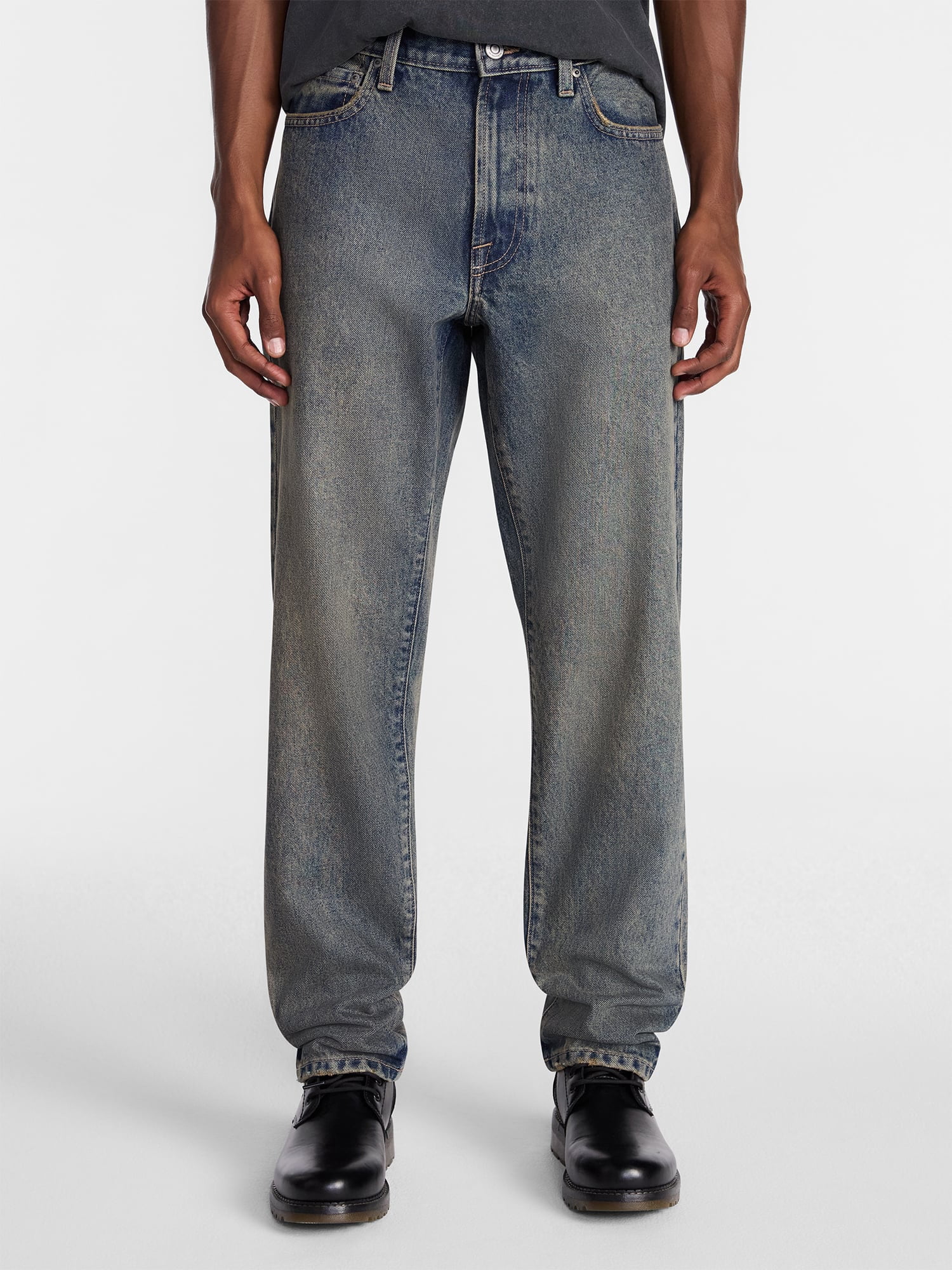 No Boundaries Vintage Straight Fit Cotton Jeans, Men's Waist Sizes 28x30-40x32