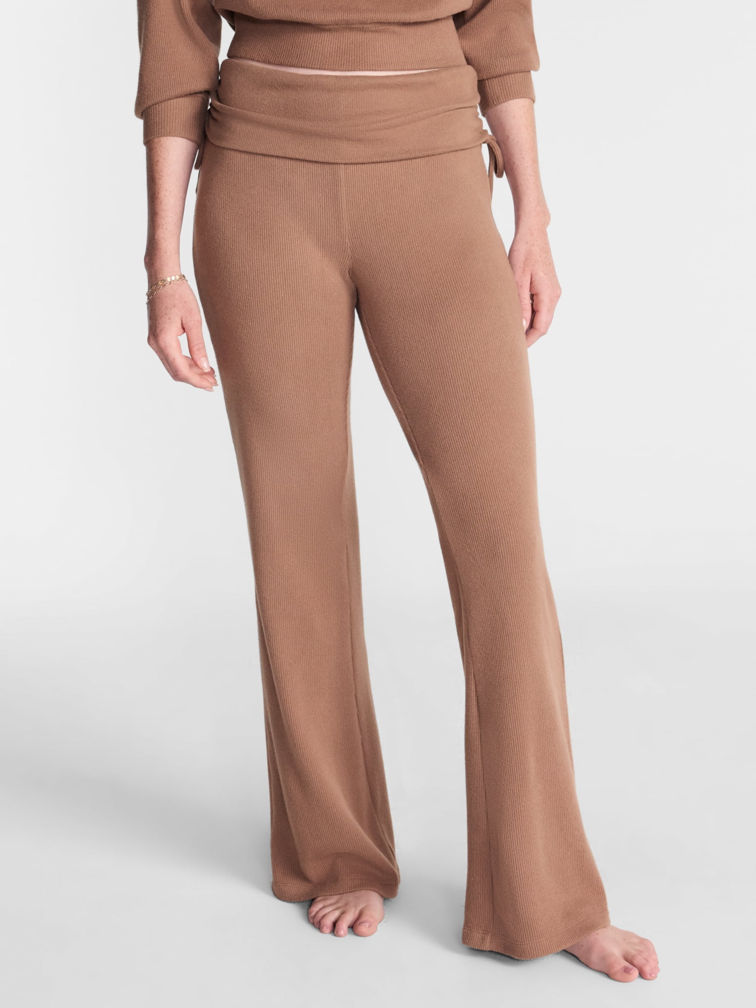 No Boundaries Waffle Knit Pants, 32'' Inseam, Women's XXS-XXL