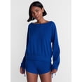 thumbnail image 1 of No Boundaries Waffle Knit Sleep Top, Women’s and Women’s Plus XS-2X, 1 of 5