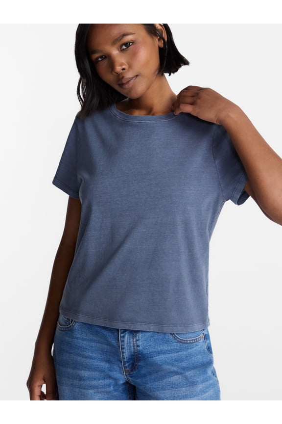 Washed Relaxed Fit Cotton Tee, Women's XXS-XXL