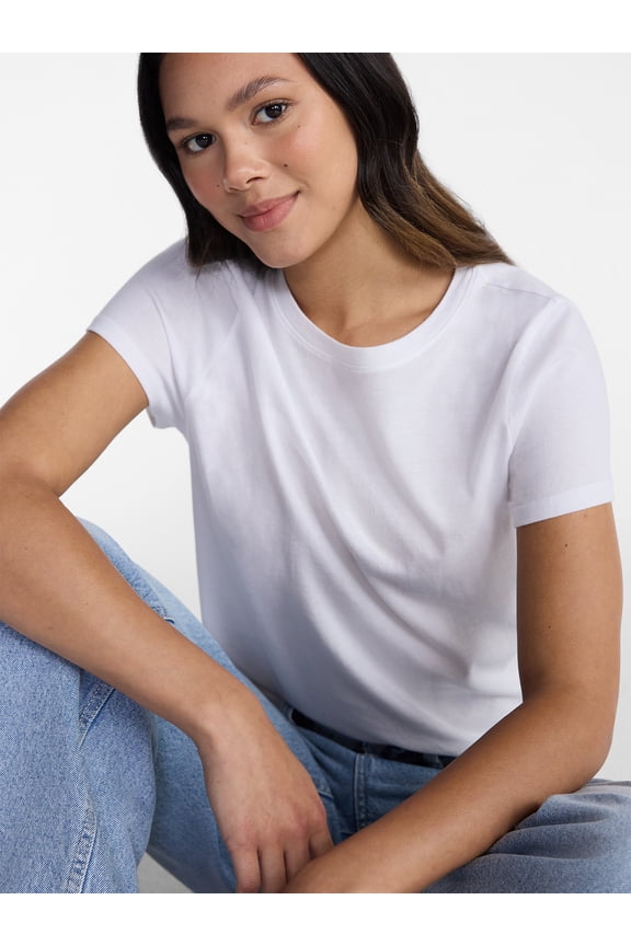 Washed Relaxed Fit Cotton Tee, Women's XXS-XXL