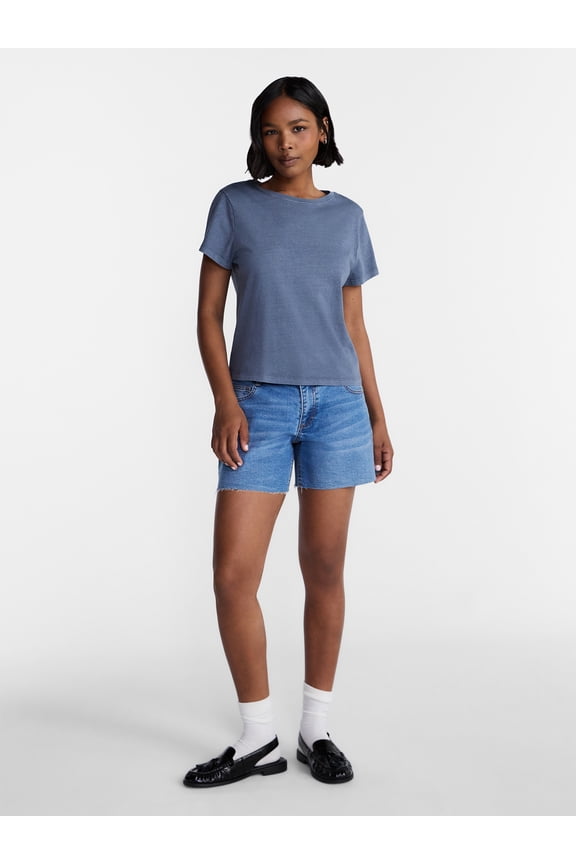 Washed Relaxed Fit Cotton Tee, Women's XXS-XXL