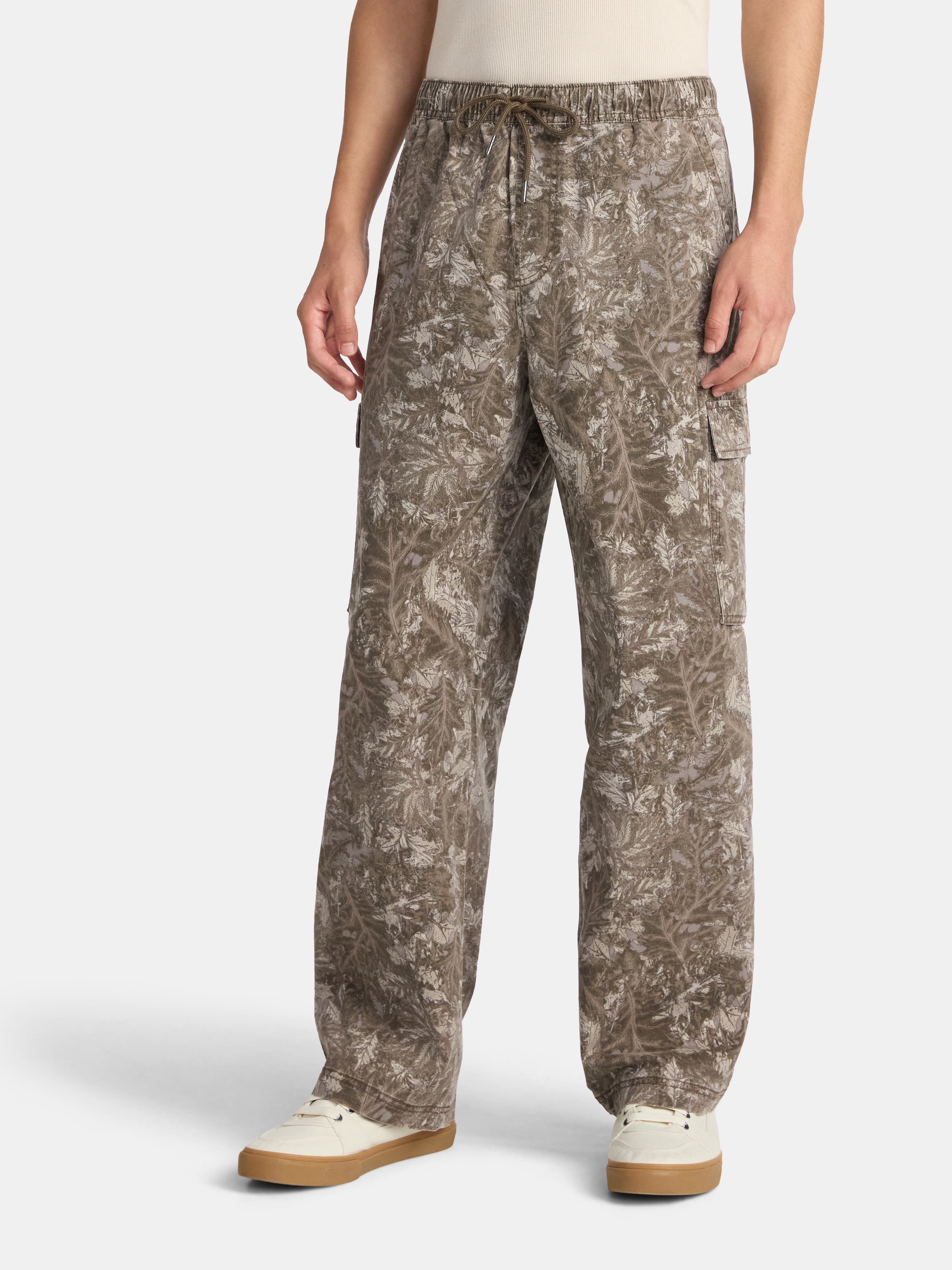No Boundaries Baggy Fit Wide Leg Cargo Pants, Men's Sizes XS-5XL