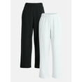 thumbnail image 1 of No Boundaries Soft Fleece Wide Leg Pants, 30” Inseam, 1 or 2-Pack, Women’s XXS-4X, 1 of 2