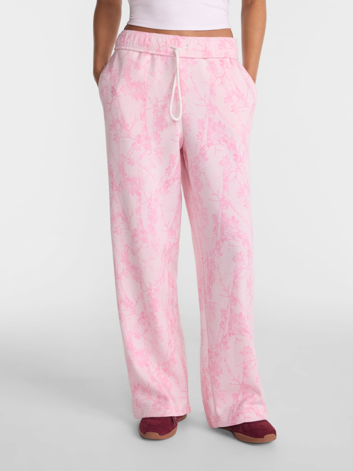 No Boundaries Wide Leg Fleece Pants, 28", 30", 32" Inseams, Women's & Women's Plus XXS-4X