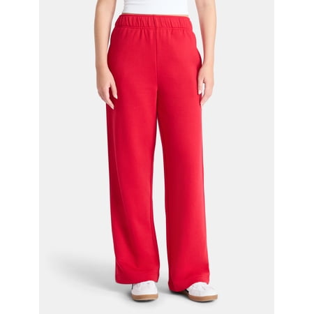No Boundaries Wide Leg Fleece Pants, 28", 30", 32" Inseams, Women's & Women's Plus XXS-4X