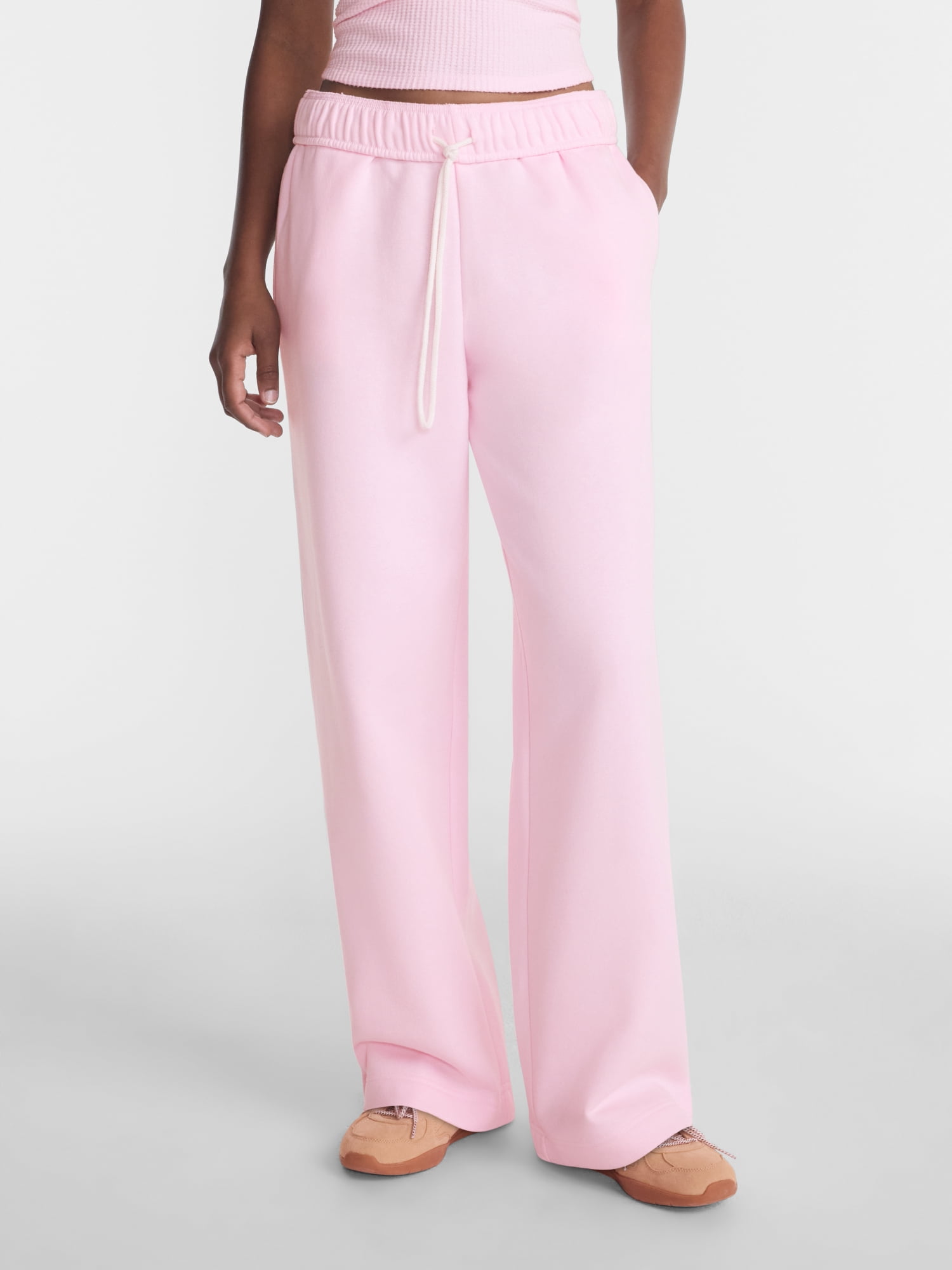 No Boundaries Wide Leg Fleece Pants, 28", 30", 32" Inseams, Women's & Women's Plus XXS-4X
