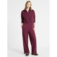 thumbnail image 1 of No Boundaries Soft Fleece Wide Leg Pants, 30” Inseam, 1 or 2-Pack, Women’s XXS-4X, 1 of 4