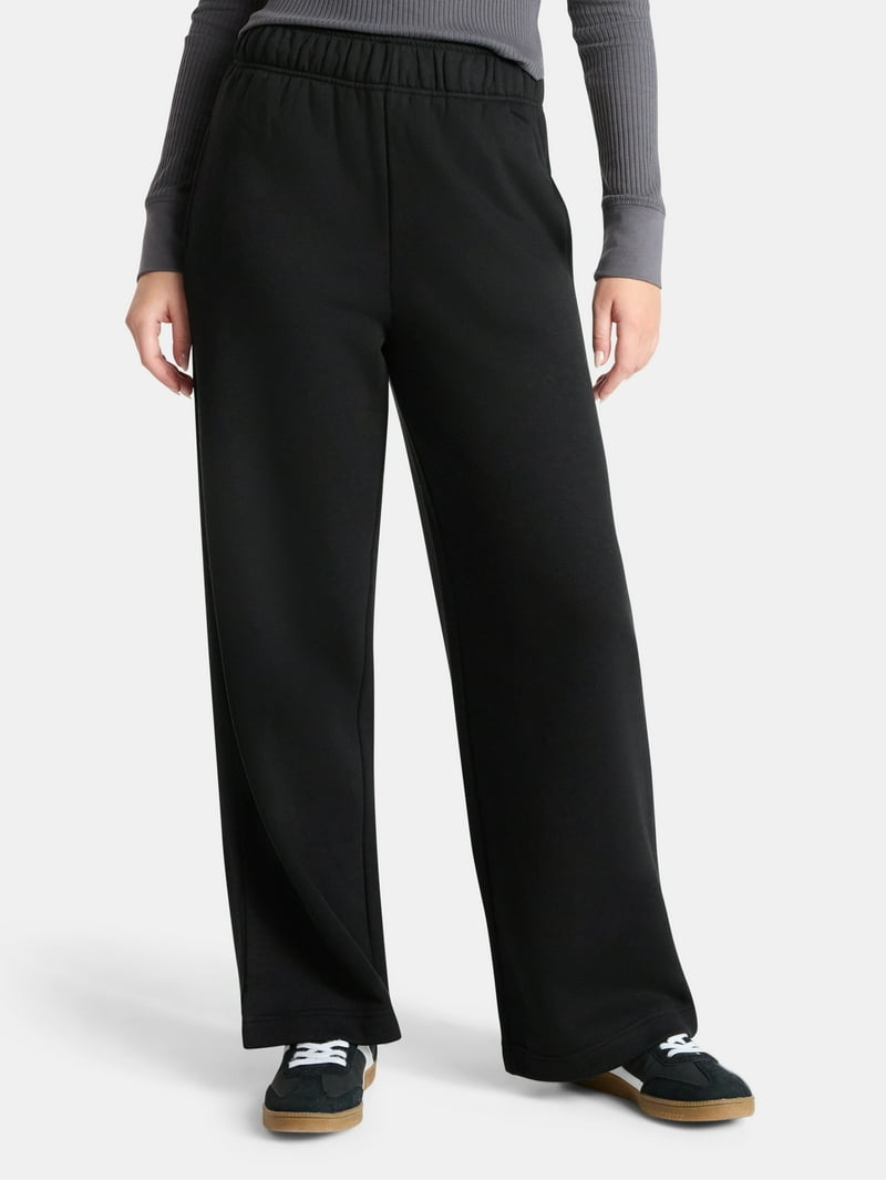 No Boundaries Soft Fleece Wide Leg Pants, 30” Inseam, 1 or 2-Pack