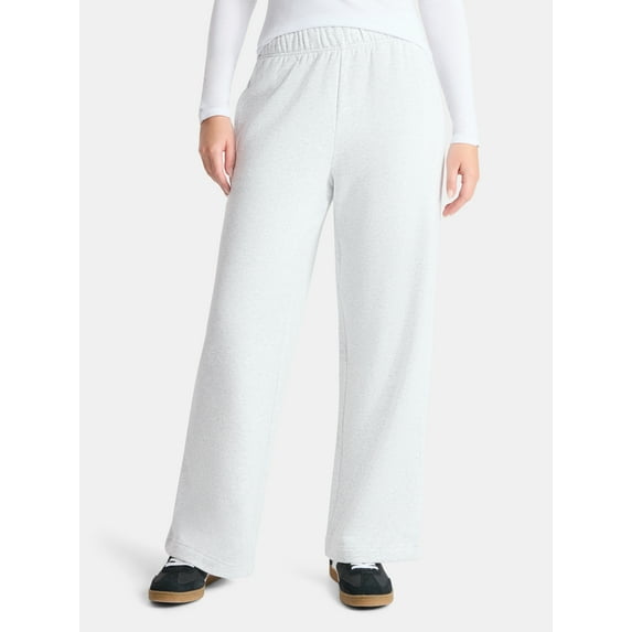 No Boundaries Soft Fleece Wide Leg Pants, 30” Inseam, 1 or 2-Pack, Women’s XXS-4X