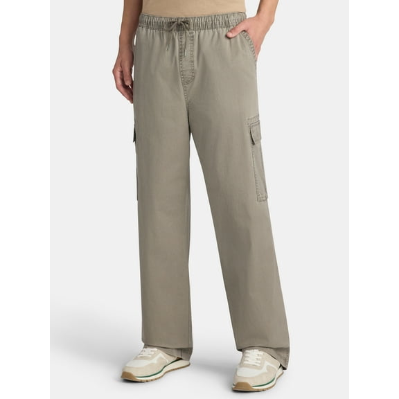 No Boundaries Men's & Big Men's Baggy Wide Leg Cargo Pants, Sizes XS-5XL