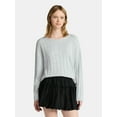 thumbnail image 1 of No Boundaries Wide Ribbed Scoop Neck Sweater, Midweight, Women's, 1 of 4