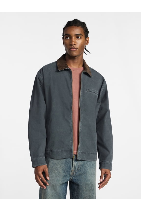 Full Zip Work Jacket with Long Sleeves, Men's XS-5XL