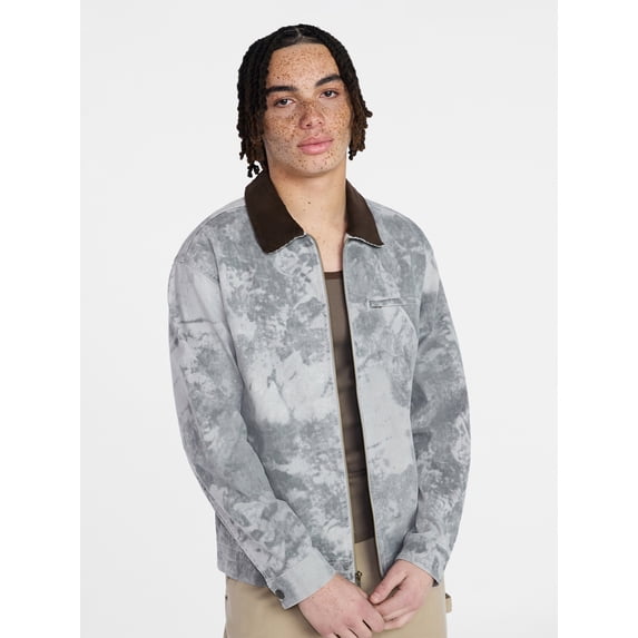 No Boundaries Full Zip Work Jacket with Long Sleeves, Men's XS-5XL