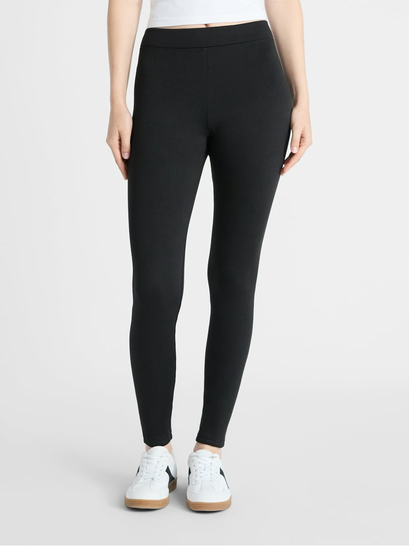 No Boundaries Faux Fur Lined Sueded Leggings, 31'' Inseam, Women's