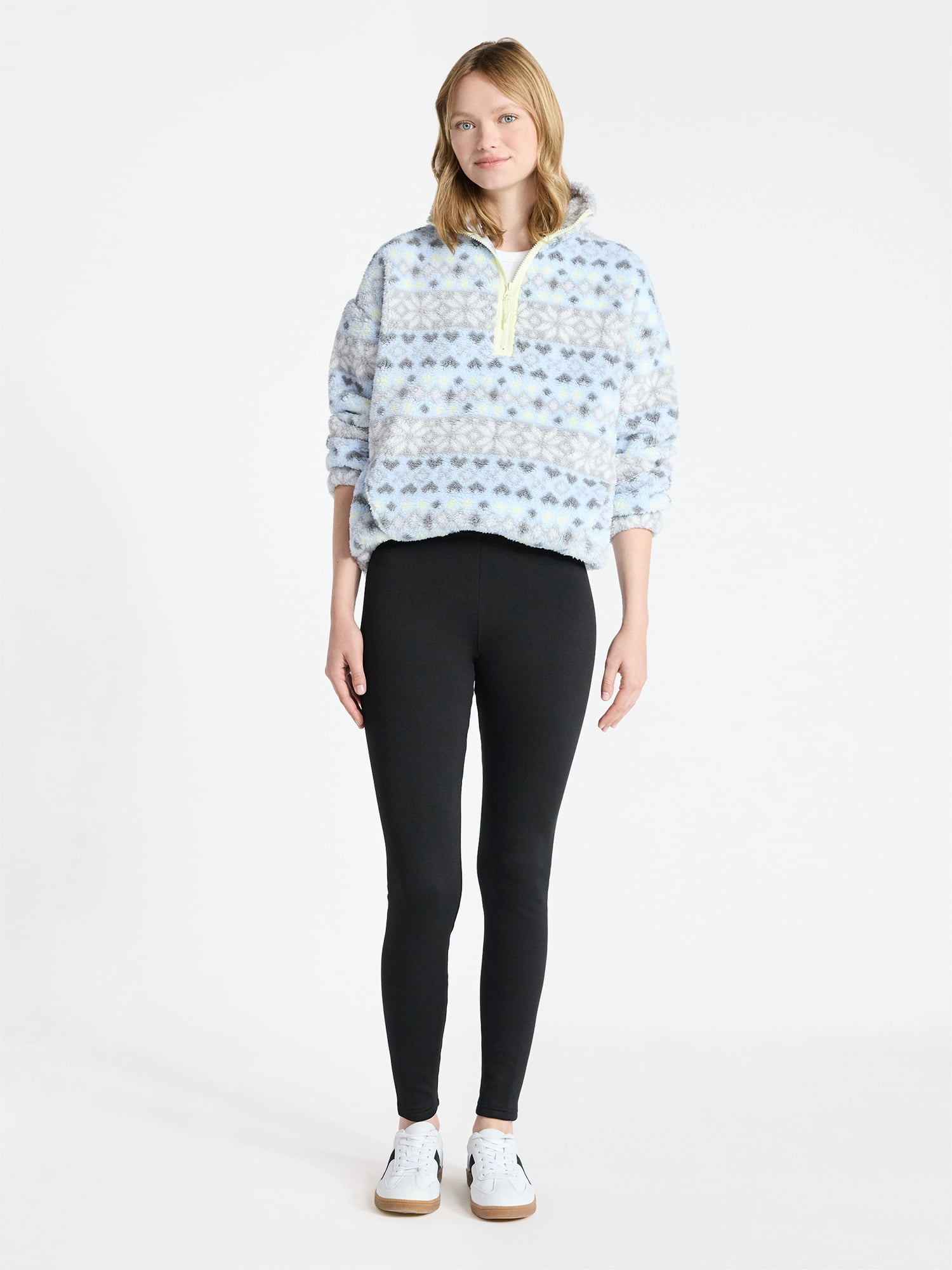 No Boundaries Faux Fur Lined Sueded Leggings, 31'' Inseam, Women's