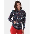 thumbnail image 1 of No Boundaries Plush Christmas Pullover Hoodie, Women's, 1 of 5