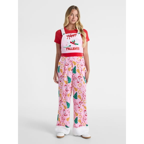 No Boundaries Western Holiday Jumpsuit, Women’s