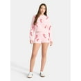 thumbnail image 1 of No Boundaries Christmas Plush Sweater and Shorts Set, 2-Piece, Women’s, 1 of 4