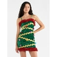 thumbnail image 1 of No Boundaries Christmas Tree Mini Dress, Women’s, 1 of 4