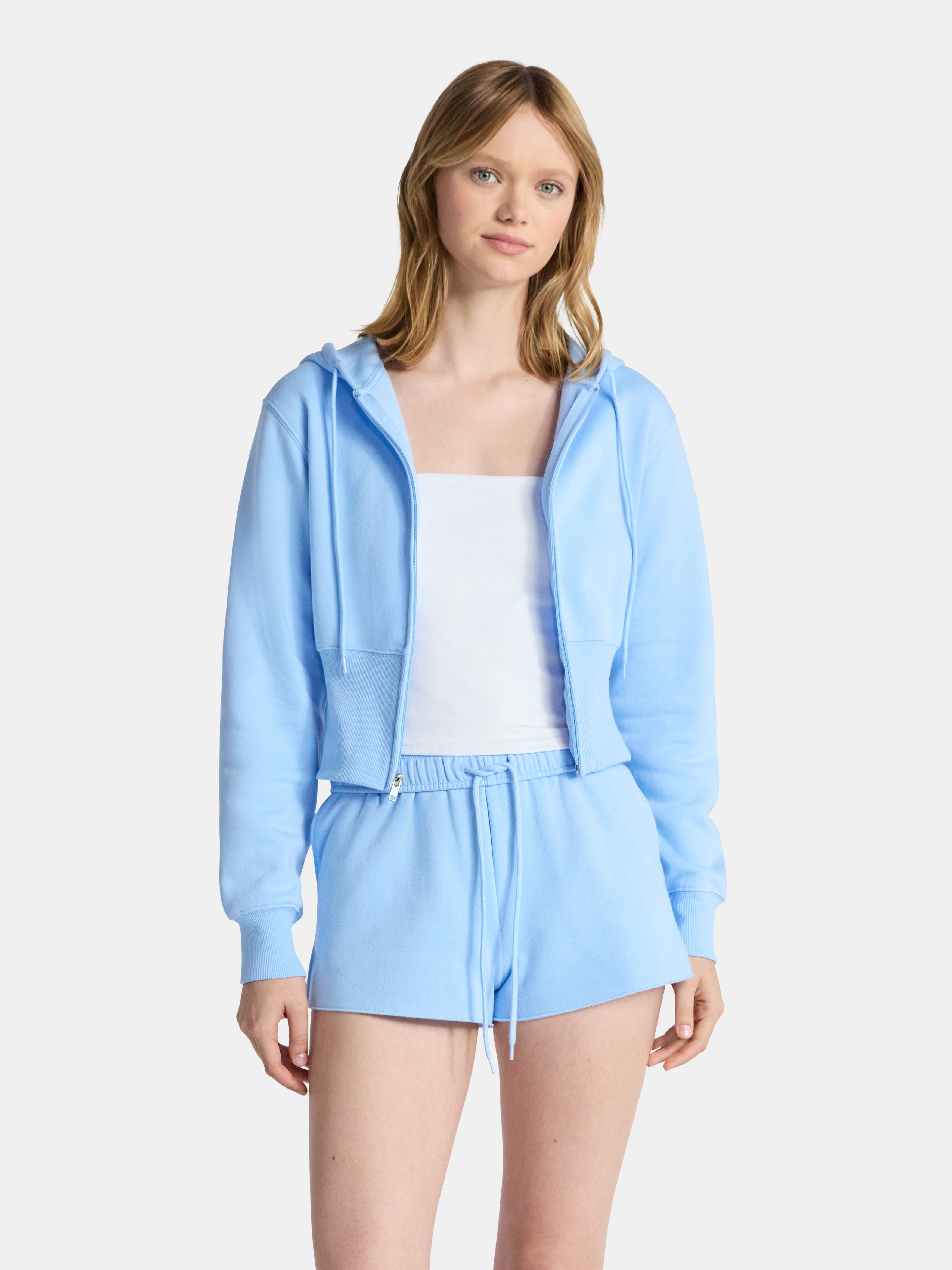 No Boundaries Fleece Zip Hoodie, Women's