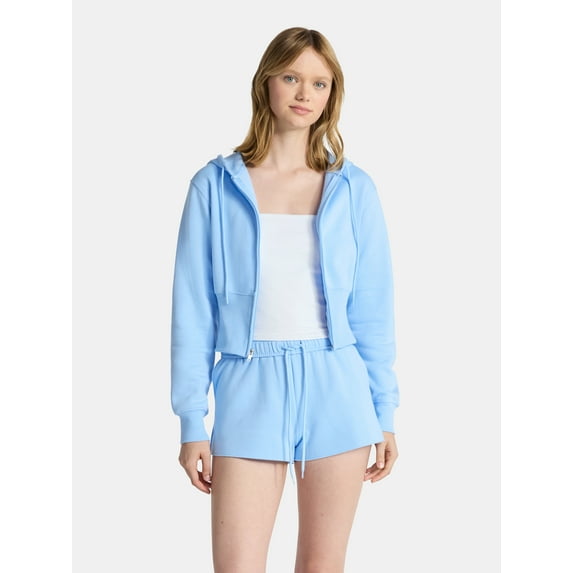 No Boundaries Fleece Zip Hoodie, Women's