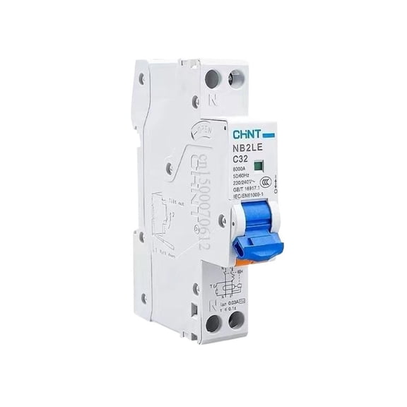 NB2LE RCBO 18mm 1P+N Residual Current Operated Circuit Breaker Leakage Protection Switch 30mA 6A 10A 16A 20A 25A 32A 40A