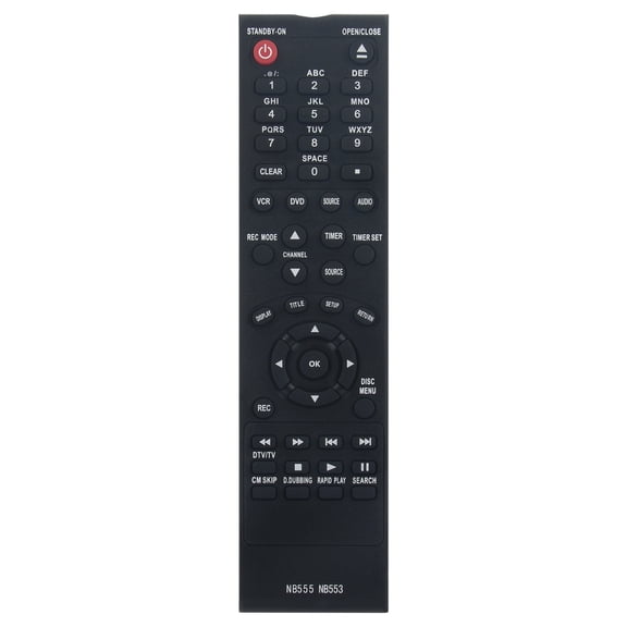 NB555 NB553 Replacement Remote Control, Fit for Magnavox DVD Video Recorder NB552 NB553UD NB555UD ZC352MW8 ZC352MW8B ZV450MW8 ZC350MS8 ZV450MWB ZV420MW8 ZV450MW8A SV08R242