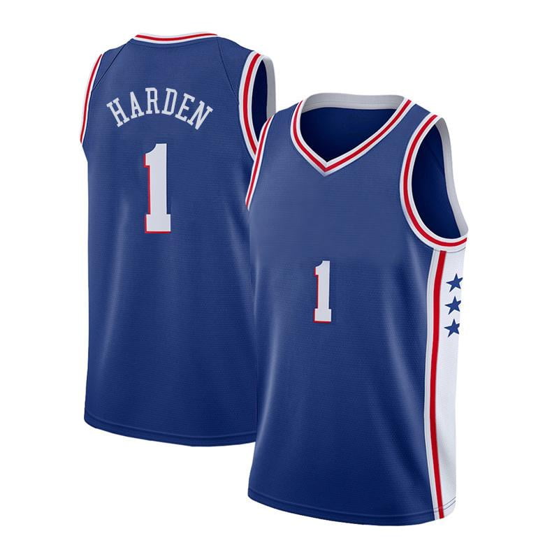 NBA_ 1 James Harden Joel Embiid Basketball Jersey Allen Iverson