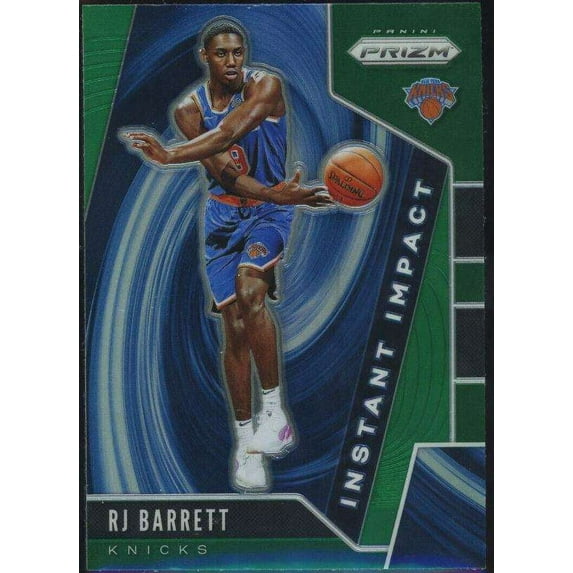 NBA 2019 Prizm Basketball RJ Barrett Rookie Single Sports Card #22 (Green Instant Impact)