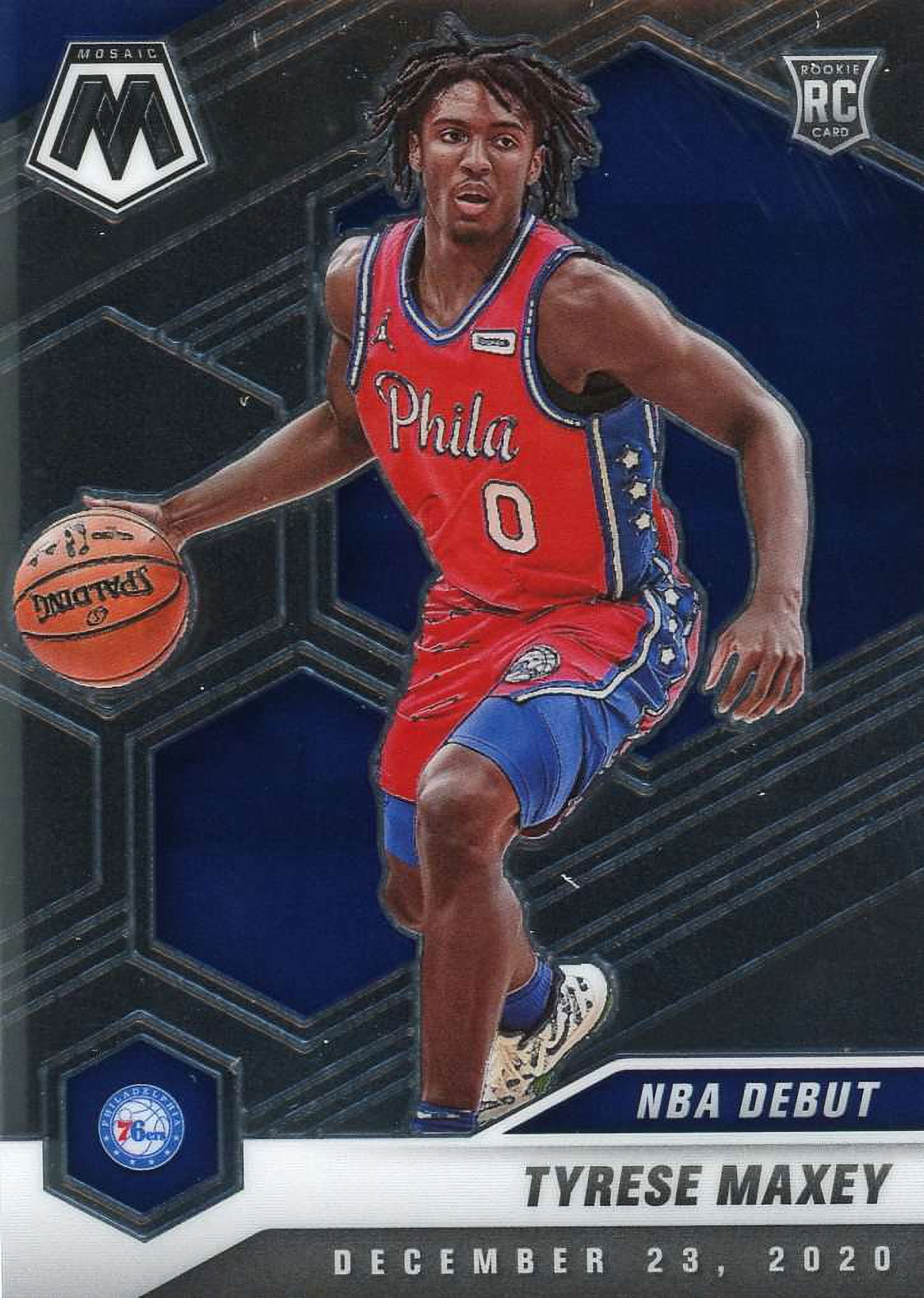 NBA 2020 Mosaic Basketball Tyrese Maxey Rookie Single Sports Card