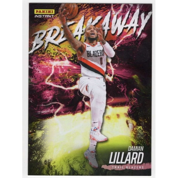 NBA 2021-22 Instant Breakaway Damian Lillard Trading Card B19 (/2819) (Paniani)