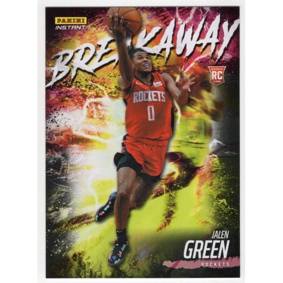 NBA 2021-22 Instant Breakaway Jalen Green Trading Card B22 (/2819, Rookie) (Paniani)