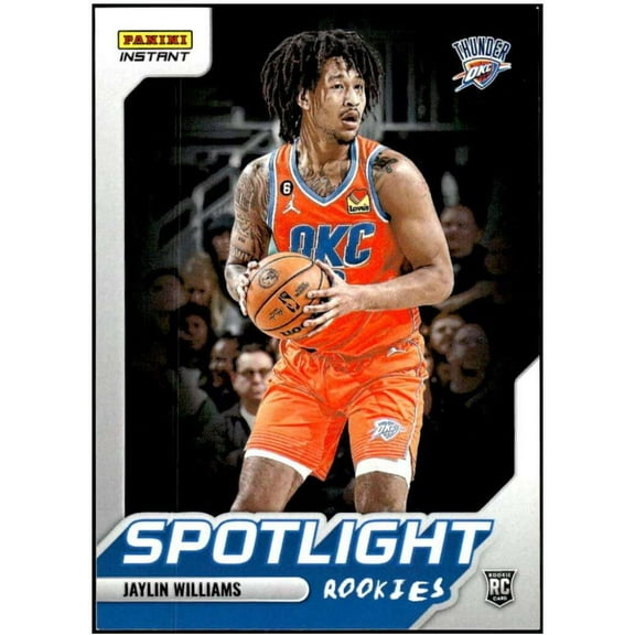 NBA 2022-23 Instant Spotlight Basketball Jaylin Williams Trading Card #40 (Rookie) (Panini)