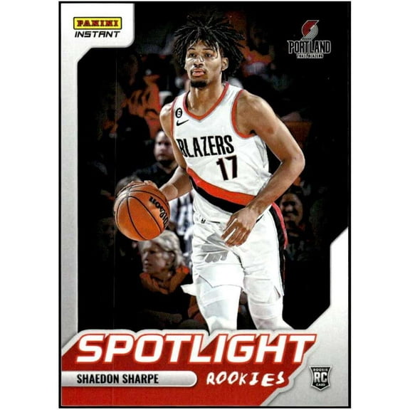 NBA 2022-23 Instant Spotlight Basketball Shaedon Sharpe Trading Card #7 (Rookie) (Panini)