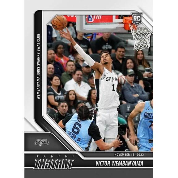 NBA 2023-24 Instant Basketball Victor Wembanyama #85 (Rookie, Joins Swanky Swat Club)