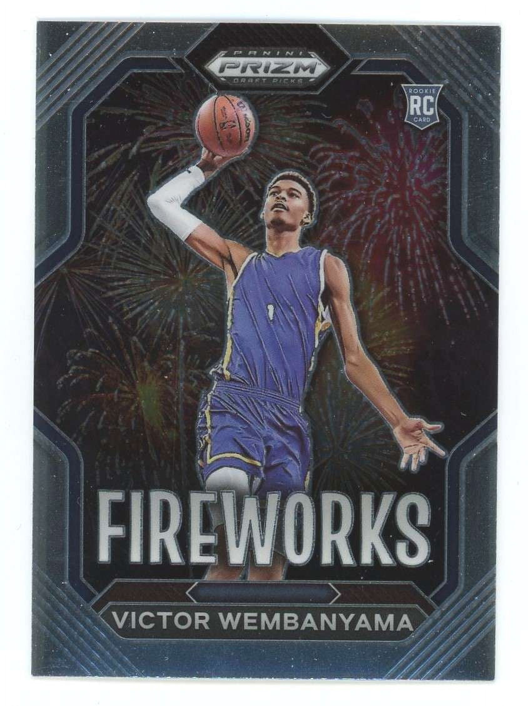 NBA 2023-24 Panini Prizm Draft Picks Fireworks Victor Wembanyama 
