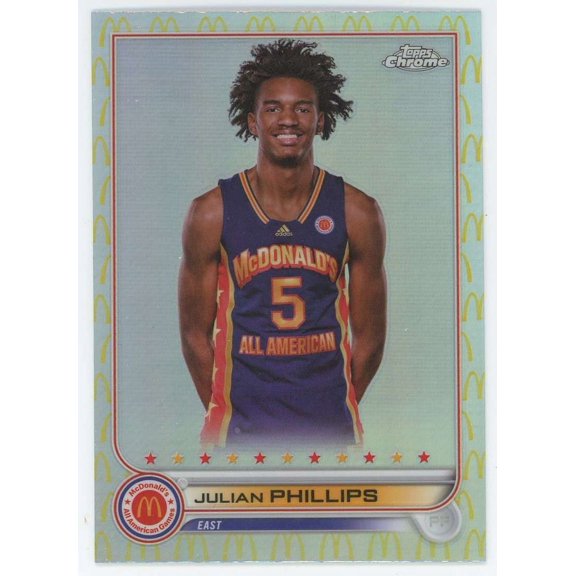 NBA 2023 Topps Chrome McDonald's All American Logo Refractor Julian Phillips #54 (Rookie)