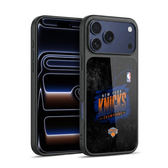 NBA 2026 Champions New York Knicks Distressed Hybrid Hard MagSafe Case for Apple iPhone 17 Pro Max