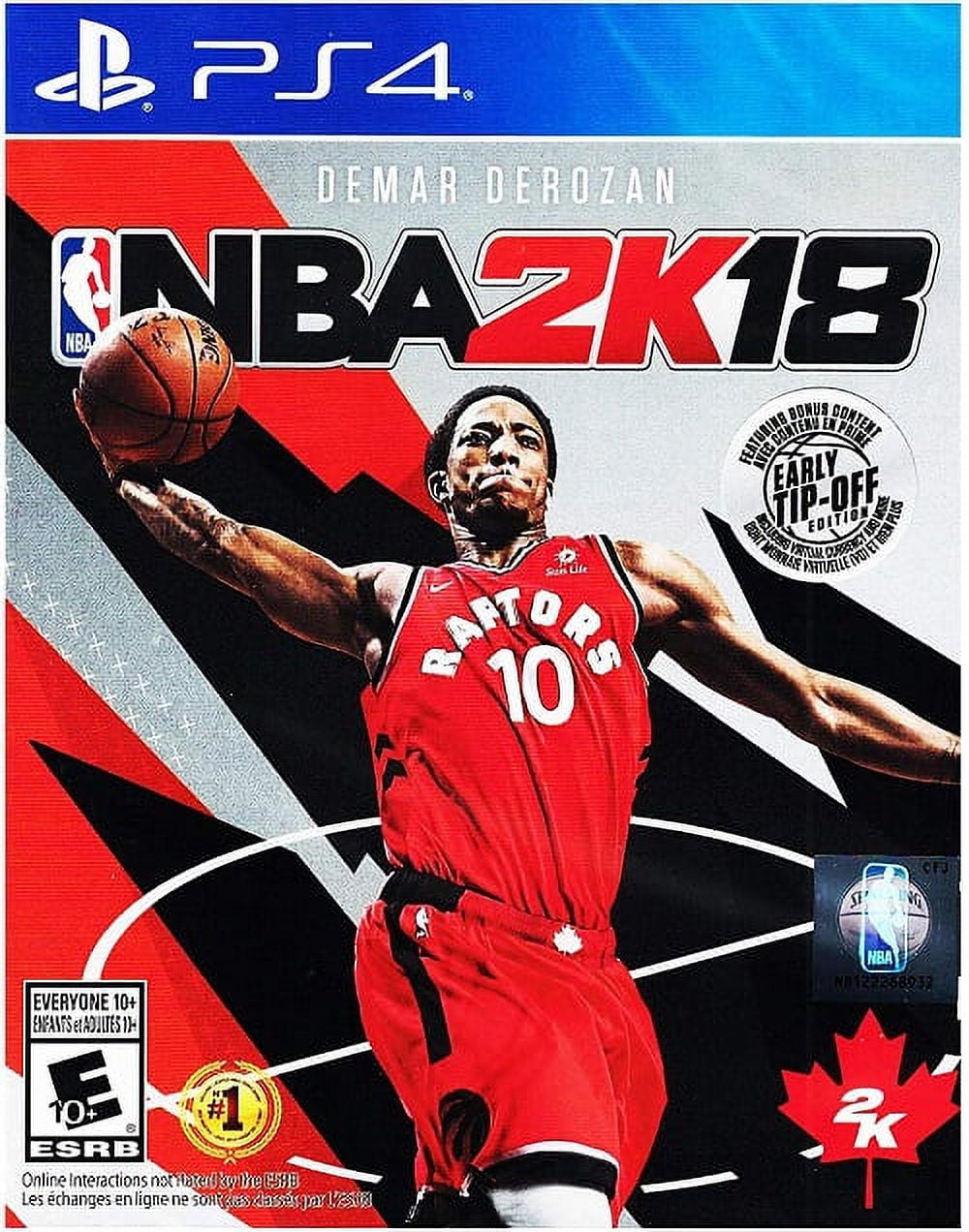 NBA 2K18 PlayStation 4 PS4 - Demar Derozan Cover - Walmart.com