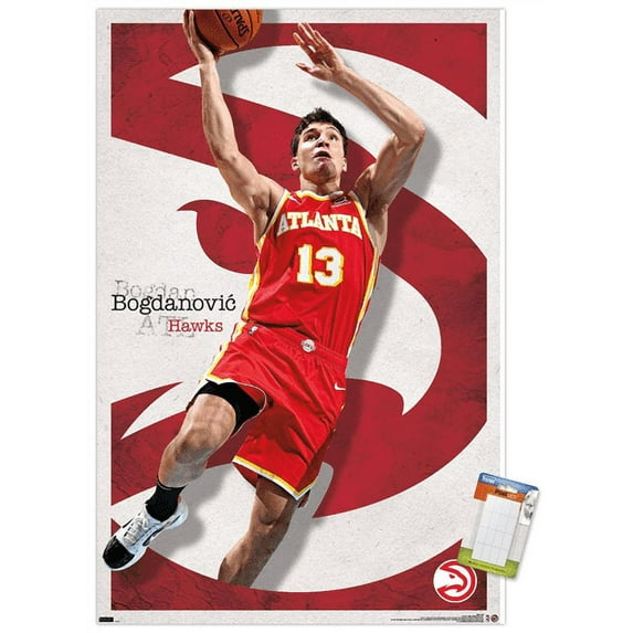 NBA Atlanta Hawks - Bogdan Bogdanovic 21 Wall Poster, 14.725" x 22.375"